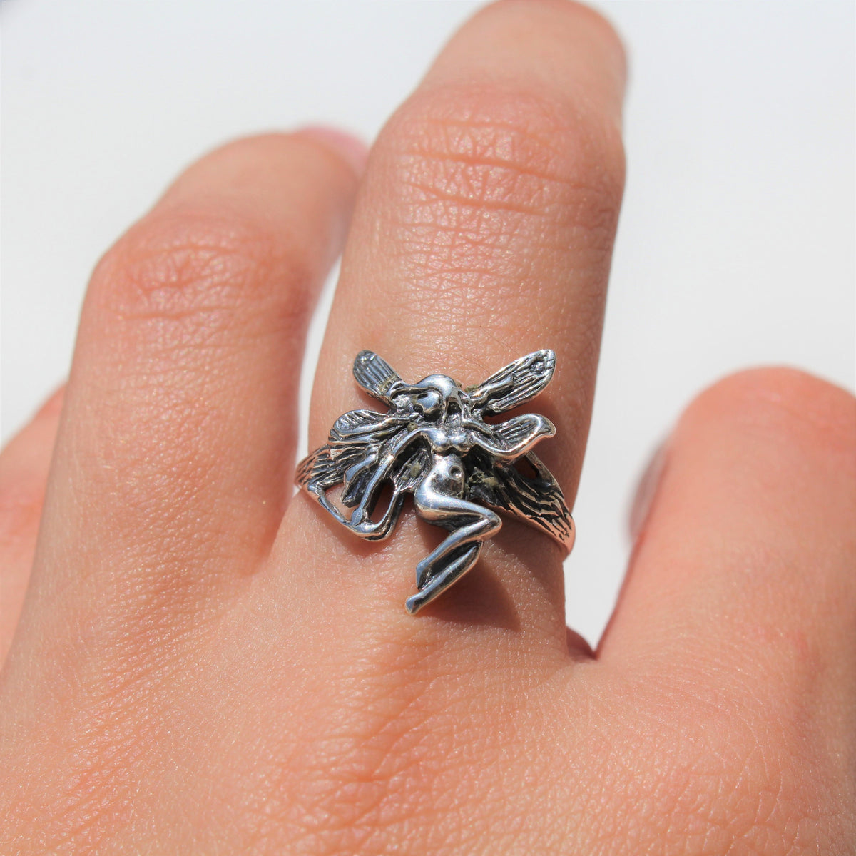 Sterling silver fairy deals ring