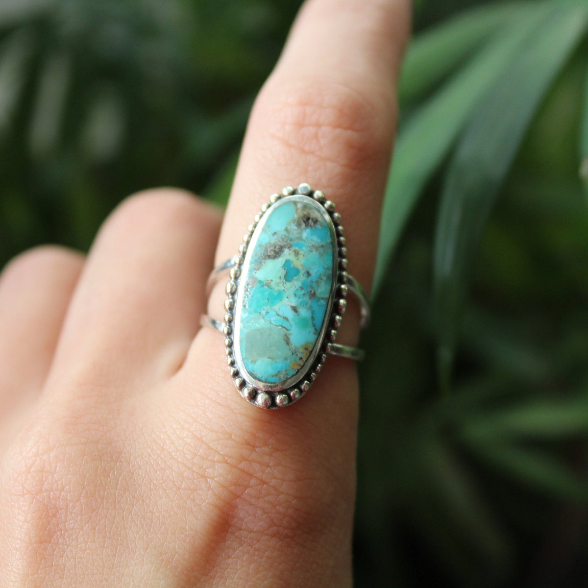 Large hot sale turquoise ring