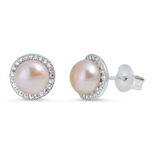 Load image into Gallery viewer, Sterling Silver Pearl Jewel Circle
