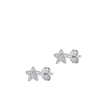 Load image into Gallery viewer, Sterling Silver Dainty Jewel Flower Studs
