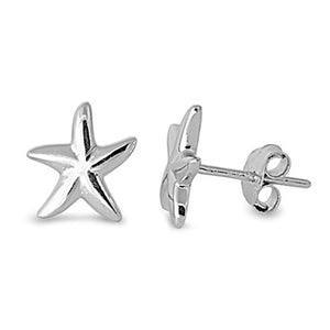 Sterling Silver Starfish Studs