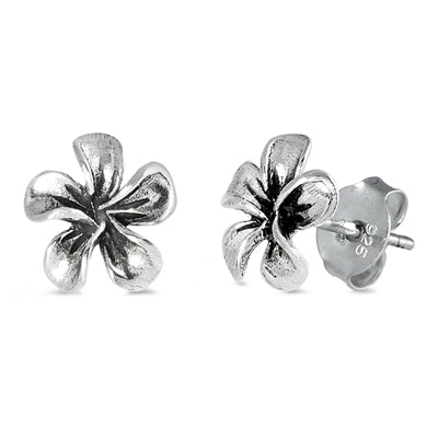 Sterling Silver Hawaiian Plumeria Flower