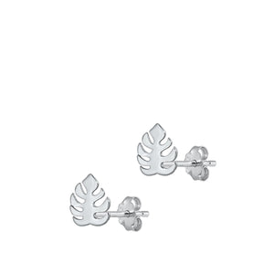 Sterling Silver Fern Leaf Studs