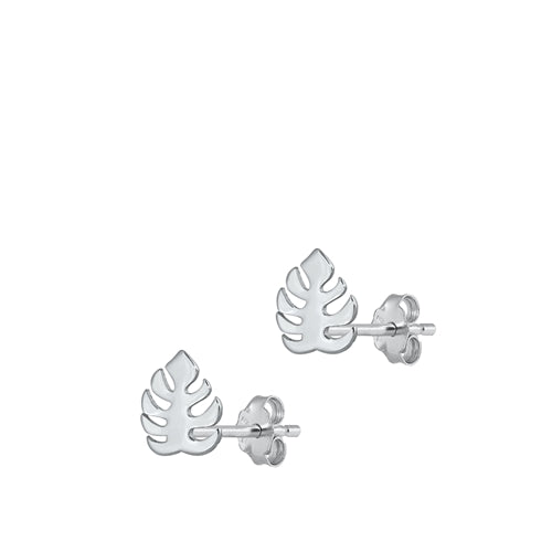 Sterling Silver Fern Leaf Studs