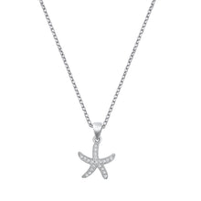 Load image into Gallery viewer, Sterling Silver Starfish Jewel Necklace
