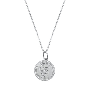 Sterling Silver Snake Jewel Medallion