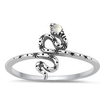 Load image into Gallery viewer, Sterling Silver Serpent Moonstone Ring
