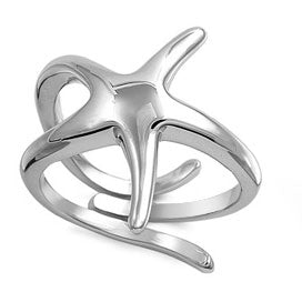 Sterling Silver Starfish Wrap Ring