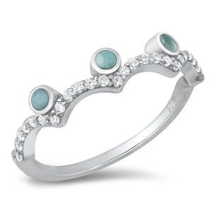 Larimar Jewel Stacking Ring