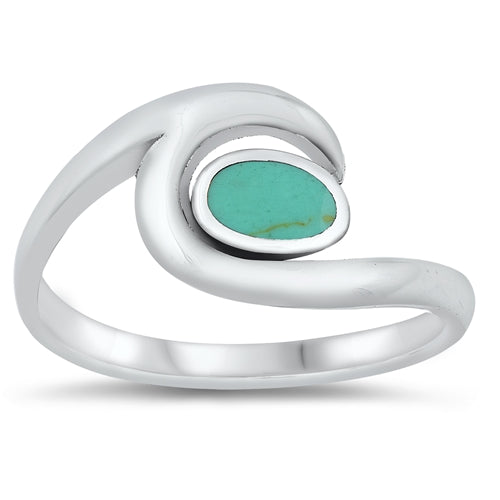 Turquoise Ocean Wave Ring