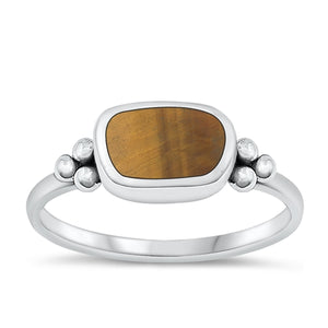 Sterling Silver Tigers Eye Ring