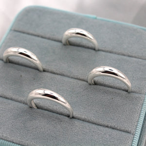 Silver Dome Thin Chunky Ring