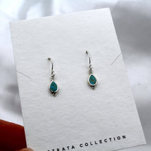 Load image into Gallery viewer, Sterling Silver Turquoise Trio Petal Dangle Earring
