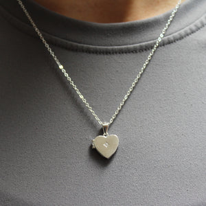 Sterling Silver Locket Heart