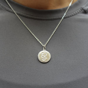 Sterling Silver Snake Jewel Medallion