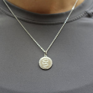 Sterling Silver Snake Jewel Medallion