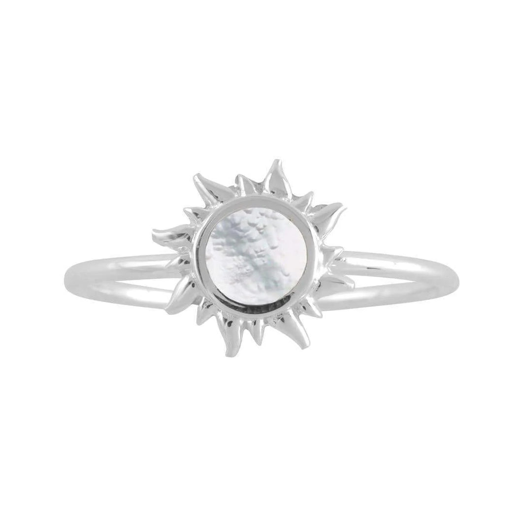 Sterling Silver Mother of Pearl Solstice Ring