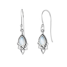 Load image into Gallery viewer, Sterling Silver Teardrop Mother Of Pearl Dangle Earring
