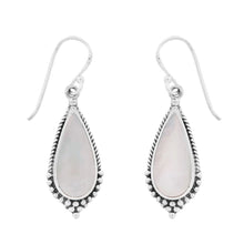 Load image into Gallery viewer, Sterling Silver Teardrop Mother Of Pearl Dangle Earring
