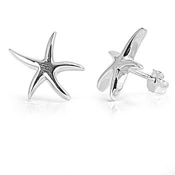 Sterling Silver Starfish Studs