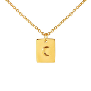 18K Gold Vermeil Star and Moon Reversible Necklace