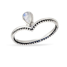 Load image into Gallery viewer, Sterling Silver Moonstone Stacking Point
