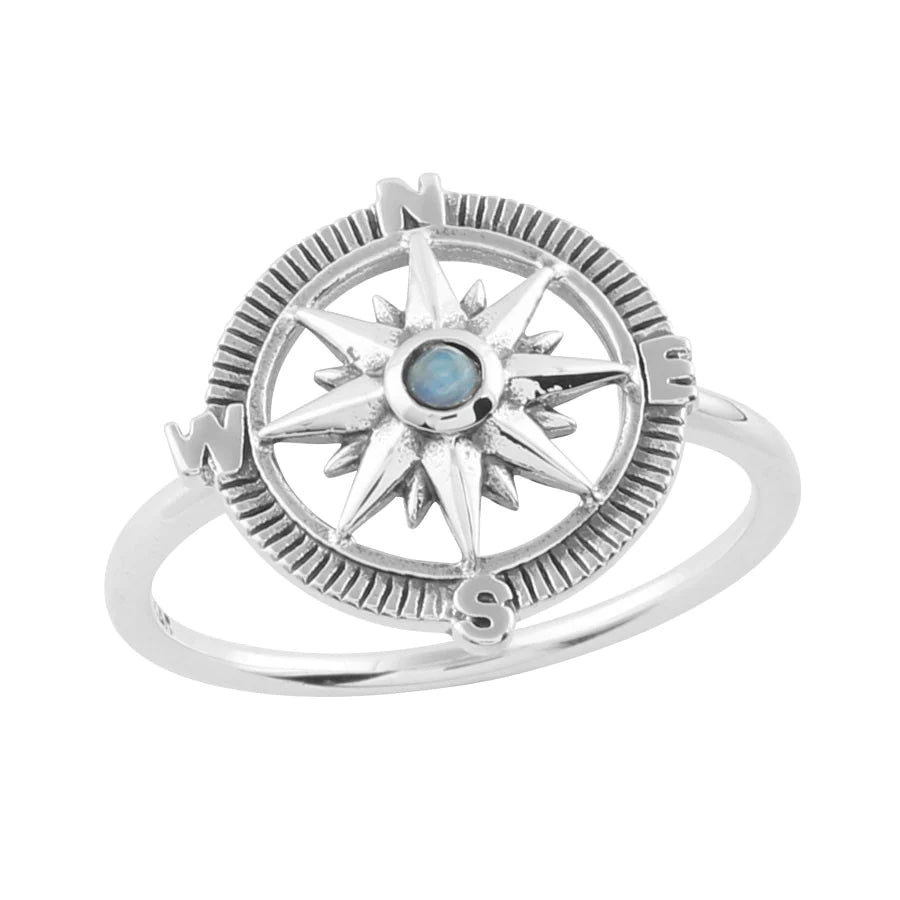 Sterling Silver Compass Moonstone