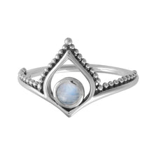 Load image into Gallery viewer, Sterling Silver Bali Petal Moonstone Oval
