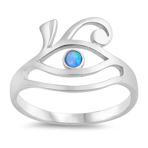 Blue Opal Eye Of Horus Cutout Ring