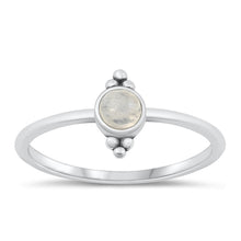 Load image into Gallery viewer, Moonstone Oval Stacking Trio Dot Ring
