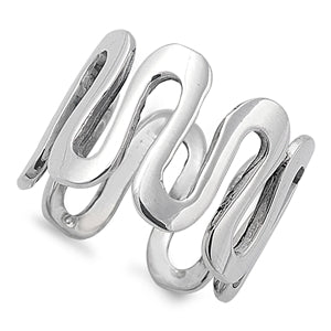 Sterling Silver Wave Fold Ring