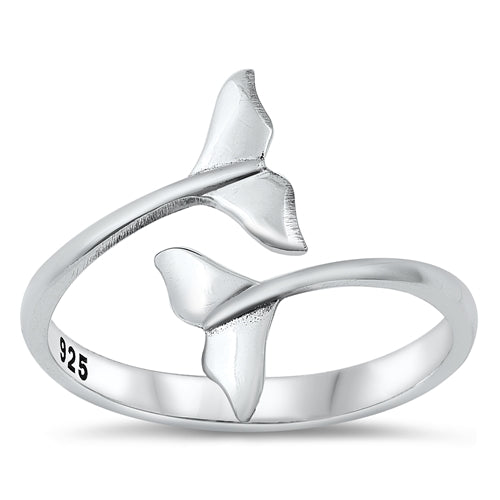 Sterling Silver Whale Tale Ring