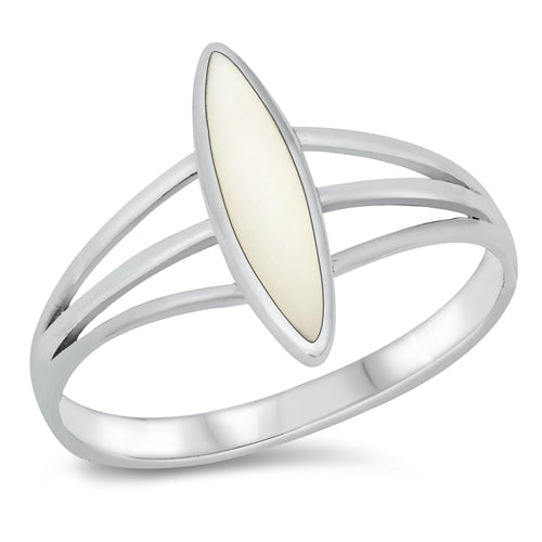 Mother of Pearl Long Trio Oval