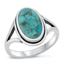 Load image into Gallery viewer, Sterling Silver Large Duo Turquoise Ring
