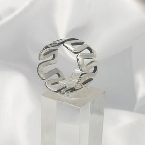 Sterling Silver Wave Fold Ring