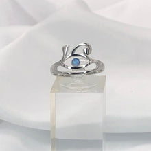 Load image into Gallery viewer, Blue Opal Eye Of Horus Cutout Ring
