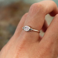 Load image into Gallery viewer, Moonstone Oval Trio Dot Side Ring
