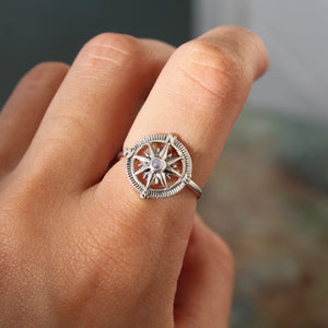 Sterling Silver Compass Moonstone