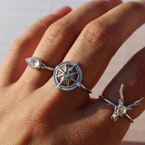 Sterling Silver Compass Moonstone