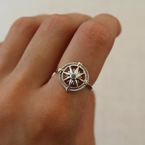 Sterling Silver Compass Moonstone