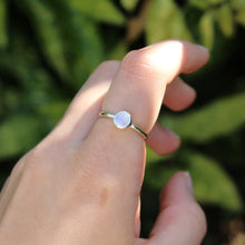 Load image into Gallery viewer, Sterling Silver Stacking Bead Moonstone Oval
