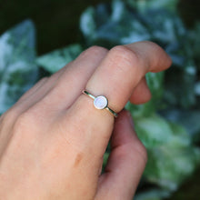 Load image into Gallery viewer, Sterling Silver Stacking Bead Moonstone Oval
