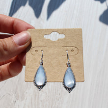 Load image into Gallery viewer, Sterling Silver Teardrop Mother Of Pearl Dangle Earring
