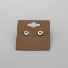 Load image into Gallery viewer, Sterling Silver Circle Star Engraved Studs
