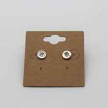 Load image into Gallery viewer, Sterling Silver Circle Star Engraved Studs
