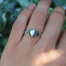 Load image into Gallery viewer, Mother of Pearl Teardrop Stacking Ring
