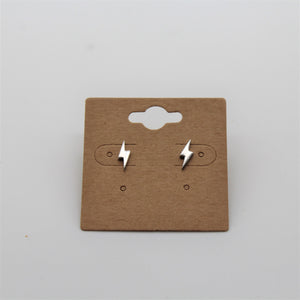 Sterling Silver Lightning Bolt Studs