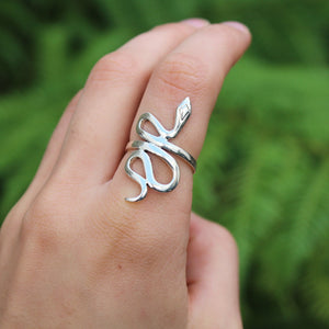 Sterling Silver Serpent Large Wrap Ring