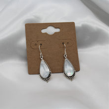 Load image into Gallery viewer, Sterling Silver Teardrop Mother Of Pearl Dangle Earring
