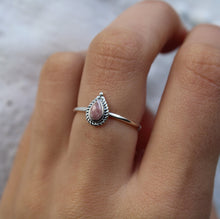 Load image into Gallery viewer, Sterling Silver Rhodochrosite Petal Stacking Ring
